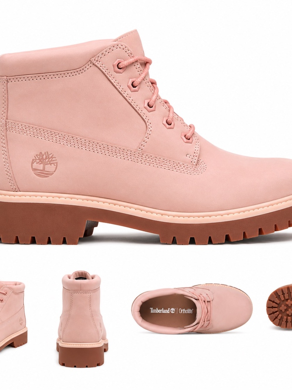 Timberland Pink Lace-Up Women's Boot